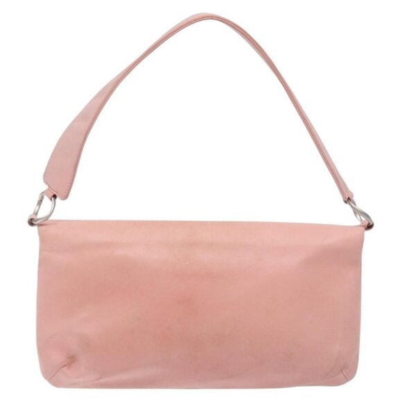 CHANEL Choco Bar Shoulder Bag Suede Pink Silver CC Auth 132385 - Picture 3 of 16